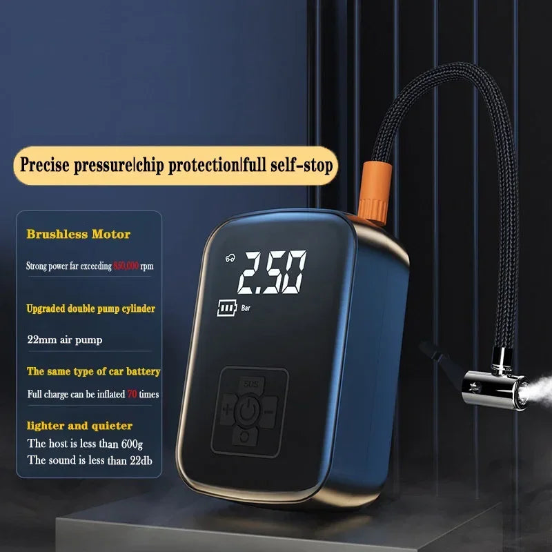 EAFC Car Tire Inflator Mini Air Compressor 12V 150PSI Portable Electric Air Pump For Motorcycle Bicycle Tire Air Filling Pump ﻿