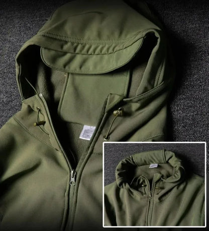Winter Soft Shell Mens Tactical Set Outdoor Windproof Waterproof Warm Combat Suit Multi Pocket Thickened Camo Hunting Uniform