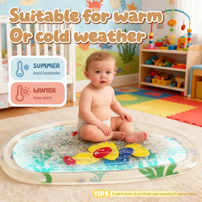 Inflatable Pvc Baby Water Mat for Infants Toddlers Early Education Press to Make Sound Tummy Time Play Mat