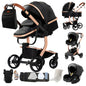 Baby pram Lightweight stroller Baby carriage PU 3in1 stroller Baby stroller 3-in-1 Baby carriage strollers for baby light carts
