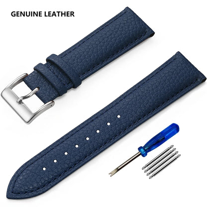 SAMCO Genuine Leather Watch Band 12/14/16/18/19/20/21/22/24 mm Watch Strap for Man Women High-quality Wrist Watchband + Tool