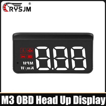 M3 OBD2 HUD / M1 GPS Head Up Display Auto Projection GPS Speedometer Digital Car Accessories Glass Projector Display HUD Alarm