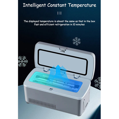 Portable Car Home Small Insulin Refrigeration Box Rechargeable Mini Fridge Cool Box Cooler for Drug Auxin Injection Pen Eye Drop