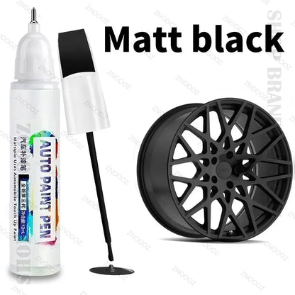 Automotive Wheel Touch-Up Pen Paint Repair Pen Gloss Black Matte Black Silver Grey Automotive Paint Care Accessories