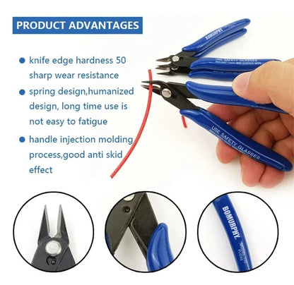 Bomurphy 170 Wishful Clamp DIY Electronic Diagonal Pliers Side Cutting Nippers Wire Cutter 3D Printer Parts Copper Jewelry