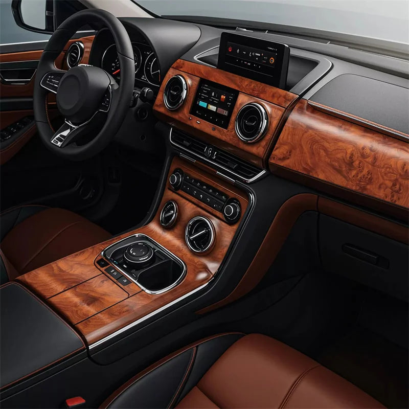 New·High Glossy Car Sticker Waterproof Car Internal Adhesive DIY Film Wood Grain Vinyl Decal Universal Auto Interior Accessories