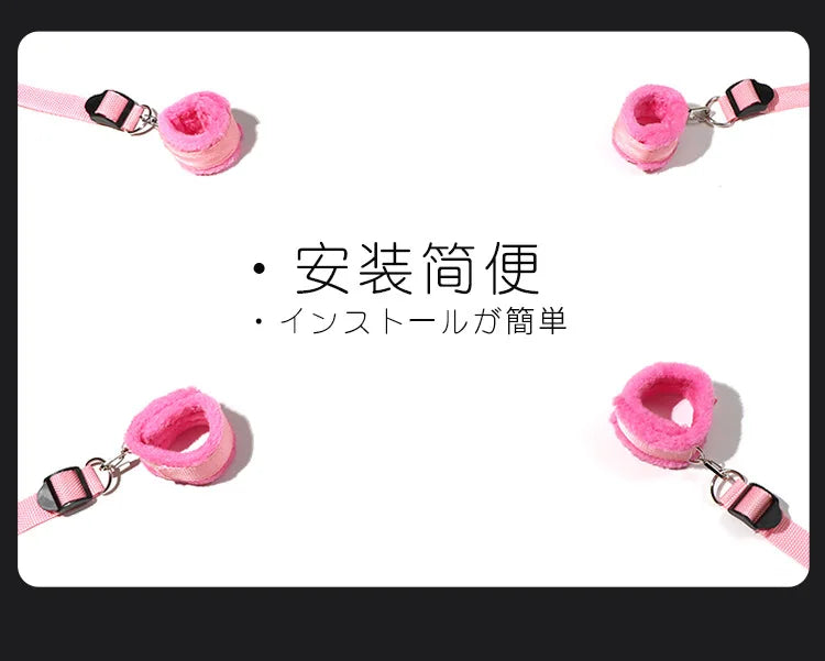 Couples Bed Handcuffs Sex Toys For Woman Bdsm Bondage Set Ankle Cuff Restraints Rope Strap Handcuffs Ankle Cuff Adult Game Goods