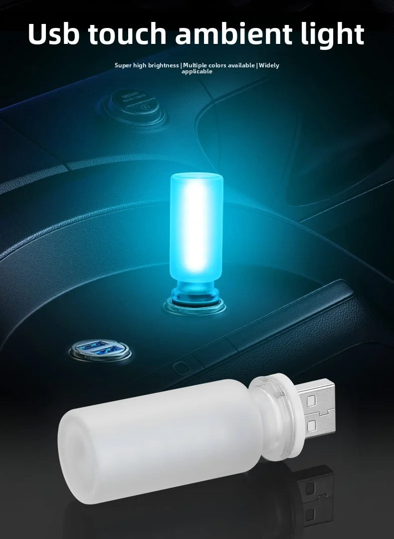 New USB Led Flash Candles Light Bulb Car Interior Decoration Light Car Ambient Lamp Night Frosted Light for Home Car Decoration
