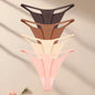 4PcsSet Seamless Ultra-thin Underwear Women Sexy Thin Belt Panties Female High Stretch Thongs Girls Breathable G-String Lingerie