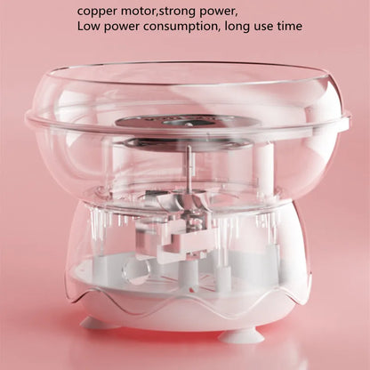 Cotton Candy Machine for Kids DIY Portable with Large Food Grade Splash-Proof Plate Efficient Heating Hard & Sugar Free