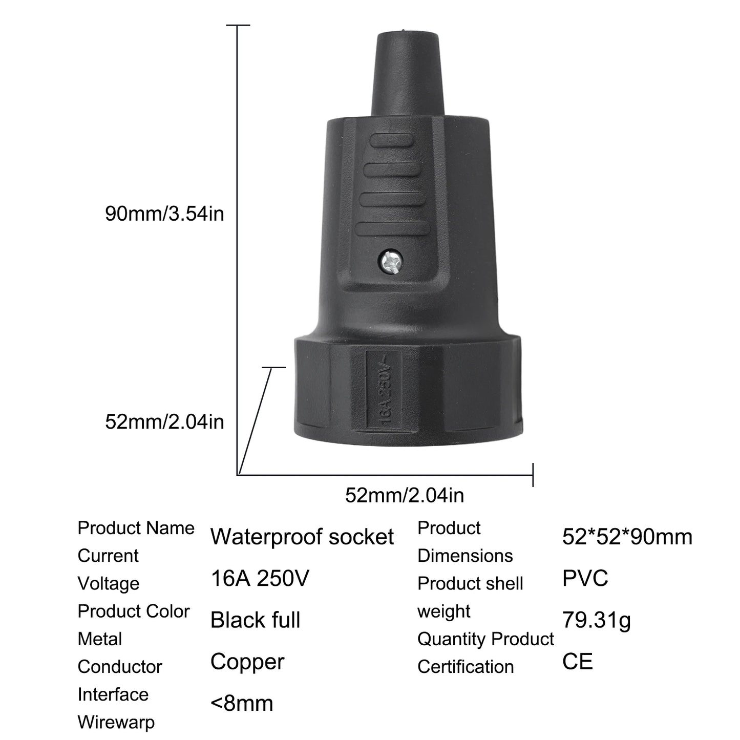 Easy Installation Waterproof Socket Waterproof Socket High Quality Safe And Lasting Waterproof Waterproof Socket Application New