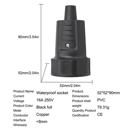 Easy Installation Waterproof Socket Waterproof Socket High Quality Safe And Lasting Waterproof Waterproof Socket Application New