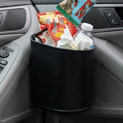 1/2pcs Car Multifunctional Cup Holder Trash Bin Door Seat Back Mount Black Plastic Organizer Auto Storage Box Accessories