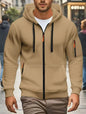 Men Autumn and Winter New Hoodies Long Sleeve Sweatshirt Pocket Zipper Design Hooded Sweatshirt Men Sportswear Casual Jacket