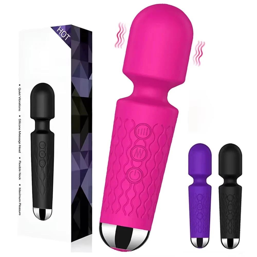 20 Speeds Powerful AV Vibrator for Women Nipple G spot Clitoris Stimulator Magic-Wand Dildo Female Masturbation Adult Sex Toys