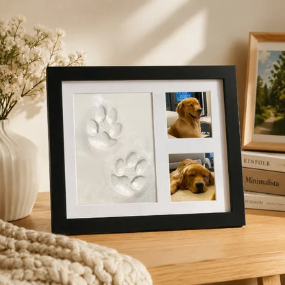 Hot Sale DIY Pet Paw Print Memorial Kit With Clay Mold Photo Frame Exquisite Gift Box for Dog Cat Loss Keepsake Creative Lovers