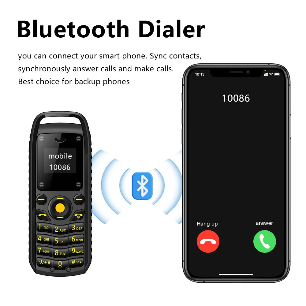SERVO Mini Mobile Phone 2 SIM Cards Magic Voice Bluetooth Dialing Blacklist Low Radiation Smallest Button Cellphones Four Colors