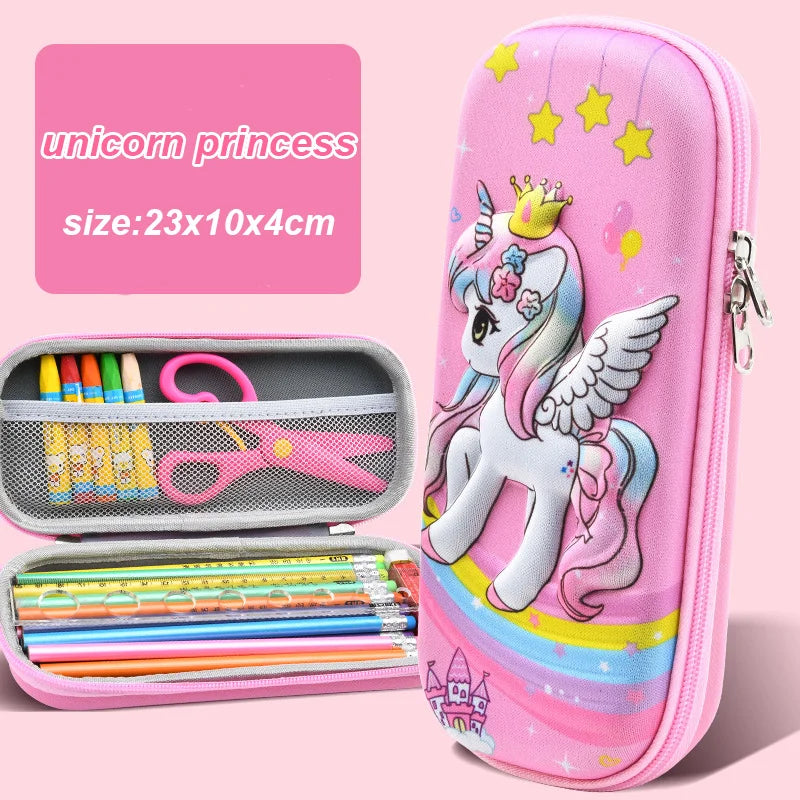 3D Kawaii Pencil Case EVA Large Capacity Waterproof Light Pencil Box for Student School Supply Stationery bag