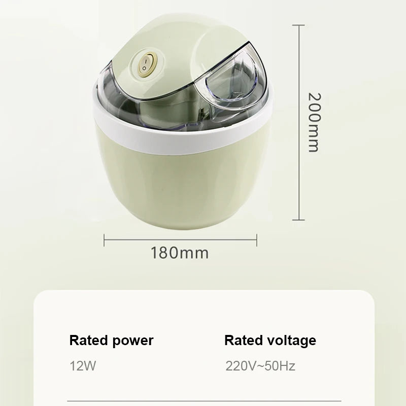 Soft Serve Ice Cream Machine Blender Automatic Snow Cone Milkshake Mixer Icecream Maker Sorbet Fruit Dessert Yogurt Freezer 1L