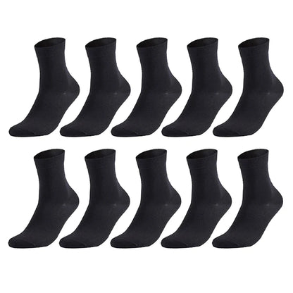 10 Pairs Men's Cotton Socks New Style Black Business Men Socks Soft Breathable Summer Winter for Male Socks Plus Size 38-47