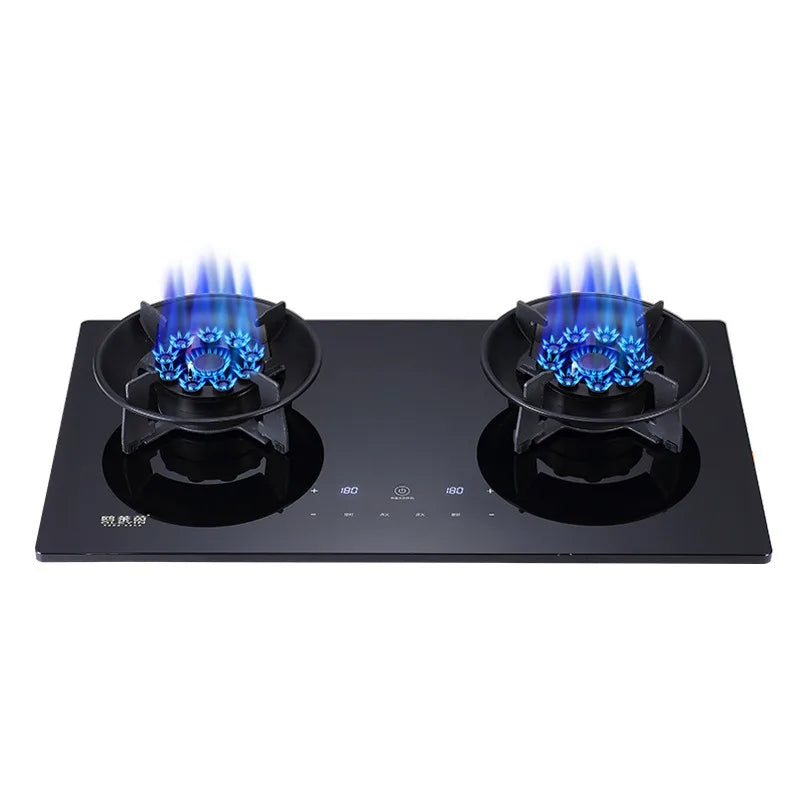 Flip Embedded Fierce Fire Stove Household Gas Burner Stove for Kitchen Cooktop Upgrade Timing Kitchen Gas Cooker Energy-saving