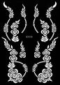 Flower Tattoo Stencil Reusable Henna Template for Hand and Body Henna Tattoo Design for Wedding Festival Party Tattoo Tools