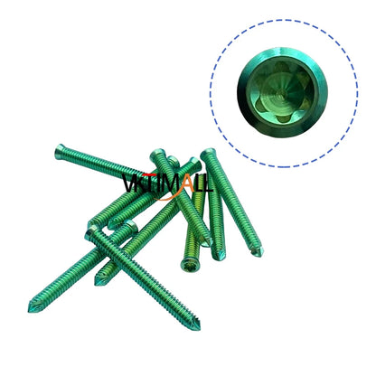 VKTIMALL Titanium Locking Screw Veterinary B1.6-B4.0 Bone Screw for Orthopedic Implant Trauma Plates