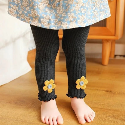 Baby Leggings for Spring and Autumn Cotton Children's Adjustable Pants Baby Girls Look Good Long Pants for Outerwear Clothing