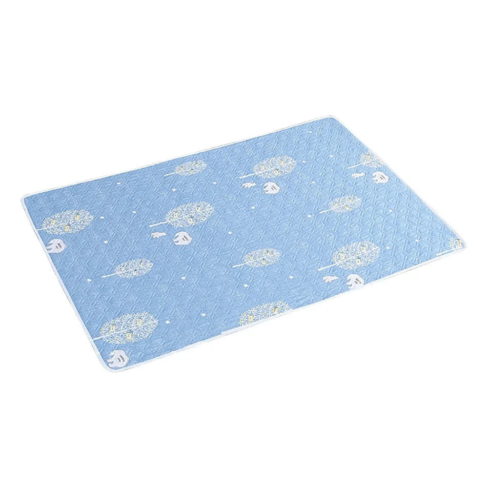 80x120cm cartoon heart, urine separator pad, waterproof, washable, replaceable, night and menstrual protection for baby care