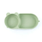 Baby Silicone Suction Cup Bowl Cute Bear Design Macaron Color 100% Food Grade Silicone BPA Free Double plate design for meals