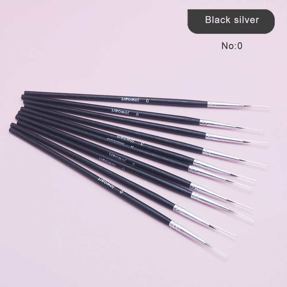 10Pcs/Set Fine Hand-painted Thin Hook Line Pen Short Wood Rod Drawing Art Pen Paint Brush Art Supplies Nylon Brush Special Offer