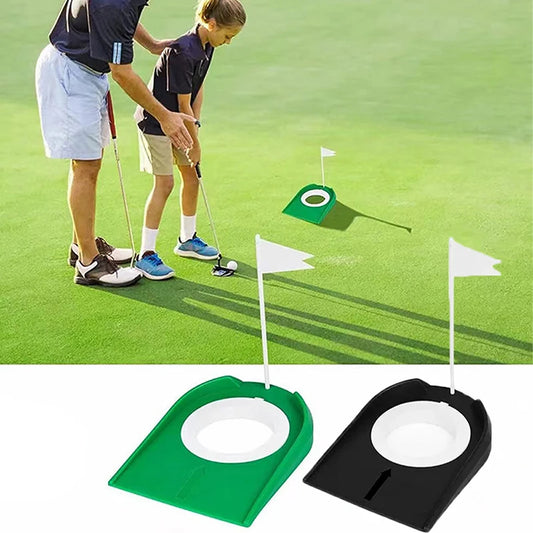 New Mini Golf Putting Plate with Hole Flag Indoor Outdoor Portable Golf  Putting Aid Training Practice Home Yard Golf Tool