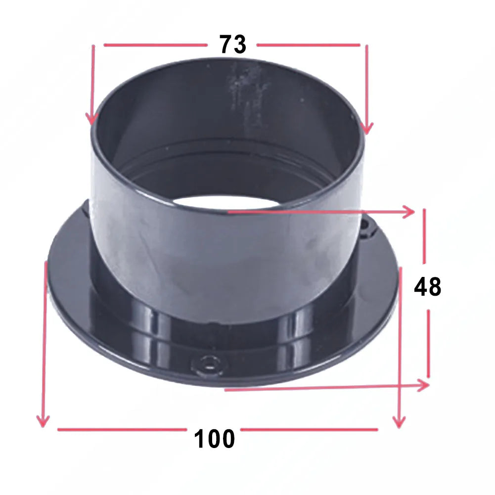 Vent Pipe Adapter Duct Joint Wall Flange Connector 75/100/125/150mm Durablity For Ventilation Pipe Ventilation Pipe Air Ducting