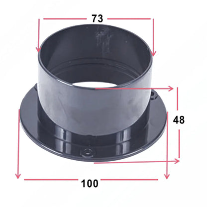 Vent Pipe Adapter Duct Joint Wall Flange Connector 75/100/125/150mm Durablity For Ventilation Pipe Ventilation Pipe Air Ducting
