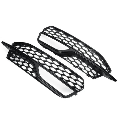 For Audi A3 S-Line S3 2014 2015 2016 Pair Car Front Bumper Fog Light Grille Cover Honeycomb Mesh Fog Lamp Cover Racing Grill