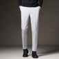 Autumn Winter Men‘s Suit Pants Slim Business Office Elastic Waist Black Grey Classic Pant Korean Trousers Male Plus Size 28-38