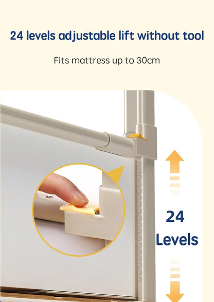 PANGDUBE 1 piece Baby Safety Railing for Children Bed Rail Guard Protective Barrier for Kid Bed Need to Screw Installation