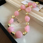 Multicolor Irregular Acrylic Beaded Bangles for Women Geometric Smudge String Bracelet Beach Vacation Style Couple Jewelry W