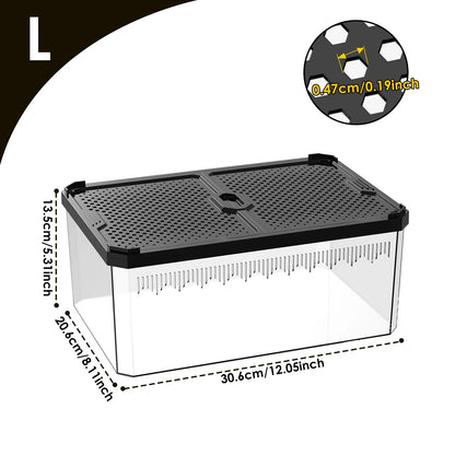 Magnetic Reptile Breeding Box with Sliding Cover Universal Design for Lizards Geckos Horned Frogs Snakes And Spiders