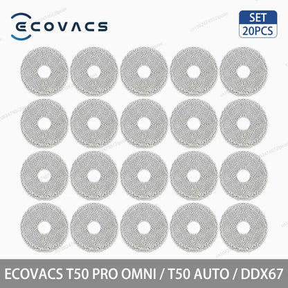 ECOVACS T50 PRO OMNI / T50  AUTO / DDX67 Robot Vacuum Cleaner Accessories Main Side Brush Hepa Filter Mop Cloth Dust Bag Parts