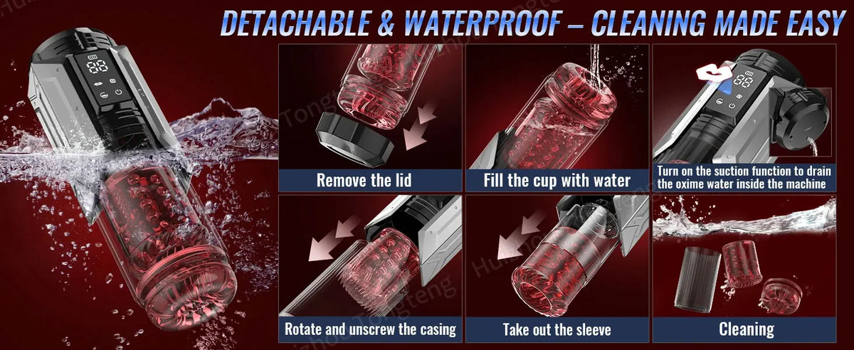Automatic Male Masturbator Penis Pump Sucking Vibrating Thrusting Rotating 100% Waterproof Blowjob Adult Sex Toy Stroker For Men