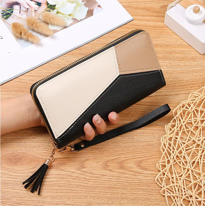 Fashion Zipper Wallets Womens Long Purses Handbags Coin Purse Cards Holder PU Leather Billfold Wallet