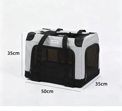 Large Wheel Breathable Pet Rolling Carrier Large Capacity Travel Bag For Two Cats Dogs Portable Car Pet Stroller