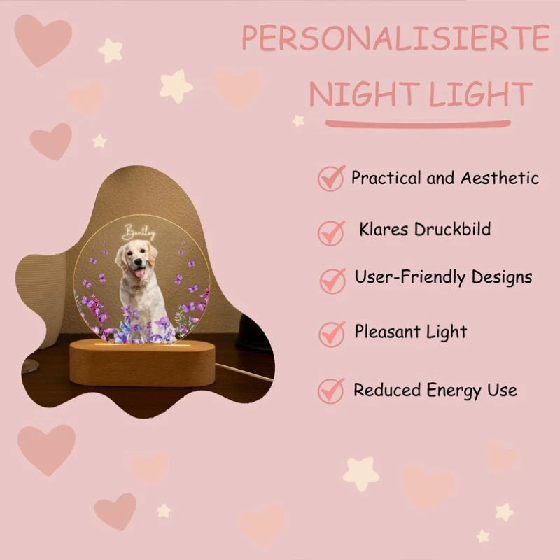 Custom Pet Photo Art Unique Pet Decor Emblem For Home Desk Hallway Console Table Designed Pet Souvenir Gift For Pet Lovers Theme
