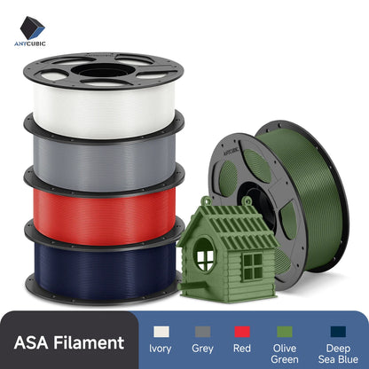 ANYCUBIC ASA Filament PLA 1.75mm for FDM 3D Printers Weather Resistance Low Odor Toughness FDM 3D Printing Materials For Kobra