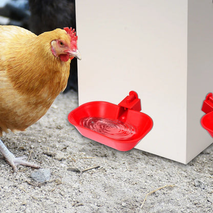 Poultry Water Bowl Pet Drinking Water Dispenser Square Enlarged Chicken Duck Goose Automatic Drinking 3/6/10Pcs Feeding Tools