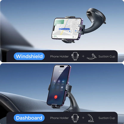 Joyroom Car Phone Holder Mount Car Strong Suction Hands-Free Universal Cell Phone Stand For Dashboard/Windshield 360° Rotation