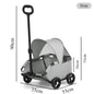 Foldable Pet Stroller with Sun Canopy Lightweight Dog Trolley Shopping Carts Outdoor Walking Travel Cart for Small Dogs Puppy