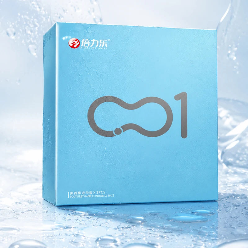 Premium 001 Ultra Thin Polyurethane Condoms 3pcs Non-Latex Safe Condoms Men Women Intimate Health Adult Pleasure Products