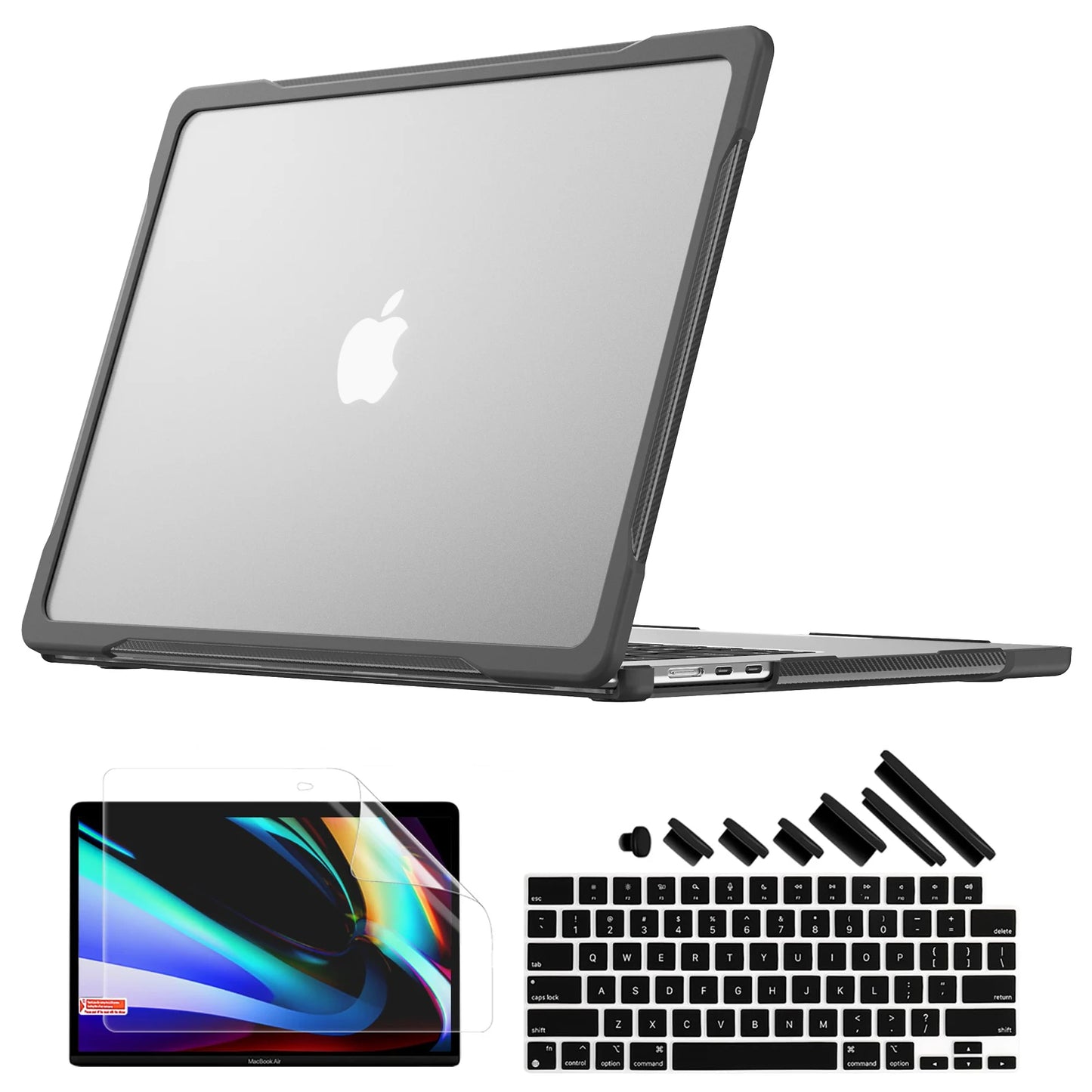 EGYAL Laptop Case for 2025 M4 Air 15 A3241 13.6 A3240 Macbook Air 13 Case M1 M2 M3 M4 Pro 14 16 Laptop Shell for Anti-fall Shell